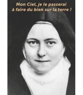 1 affiche/poster Sainte-Therese religieuse "Mon ciel"