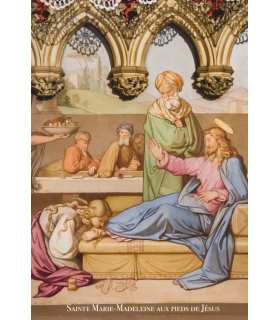 Poster Sainte Marie-Madeleine essuyant les pieds de Jésus