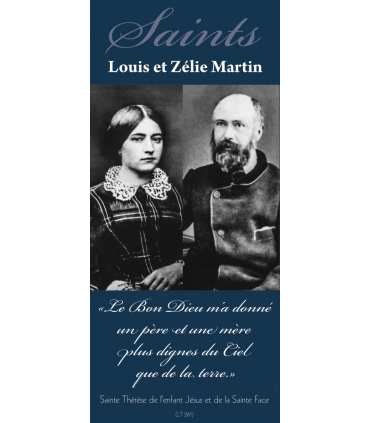 Kakémono Saints Louis et Zélie Martin (sur Fond bleu)