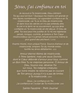 cartes "Jésus, j'ai confiance en toi" - Ste Soeur Faustine 