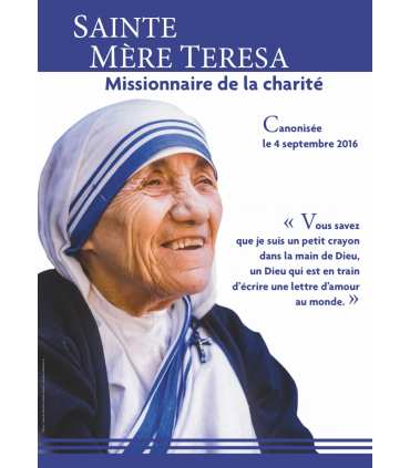 Poster / affiche Carême : Mère Teresa - Canonisation le 