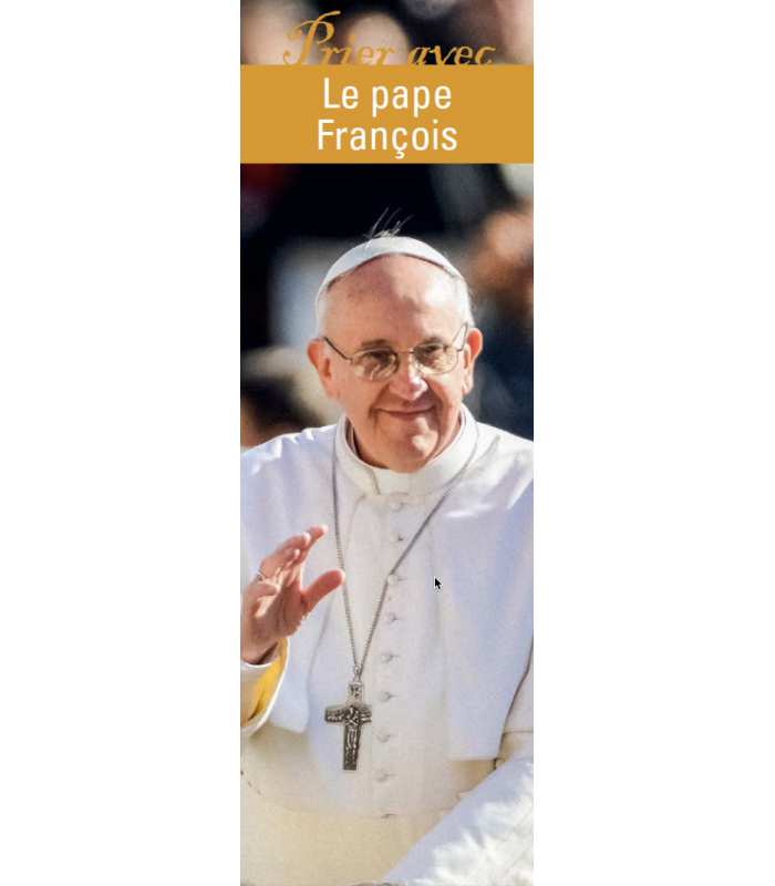 Lot de 10 Signets "Prier avec" Le pape François 