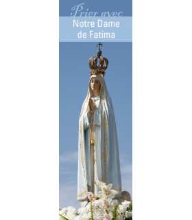 Lot de 10 Signets "Prier avec" Notre Dame de Fatima