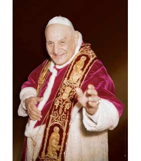 1 affiche grand format du Pape Jean XXIII version couleurs