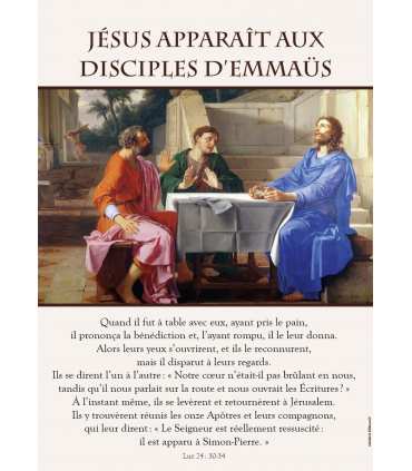 Poster Jésus apparait aux disciples d'Emmaüs