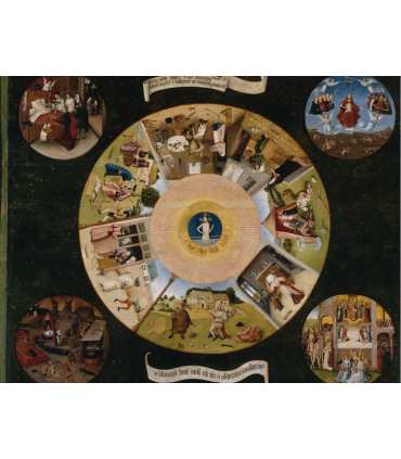 Grand format "Les sept péchés capitaux" du peintre Bosch 