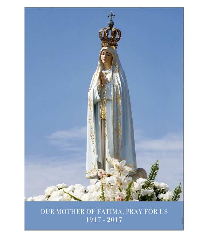 Poster "Our Lady of Fatima, pray for us" ( version ANGLAIS - ENGLISH)