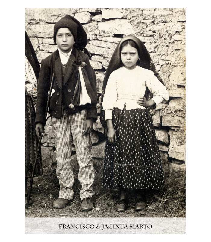 Poster Saints enfants de Fatima (version noir et blanc) 