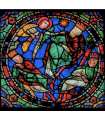 Vitrail de Chartres "l'ange et les rois mages" 