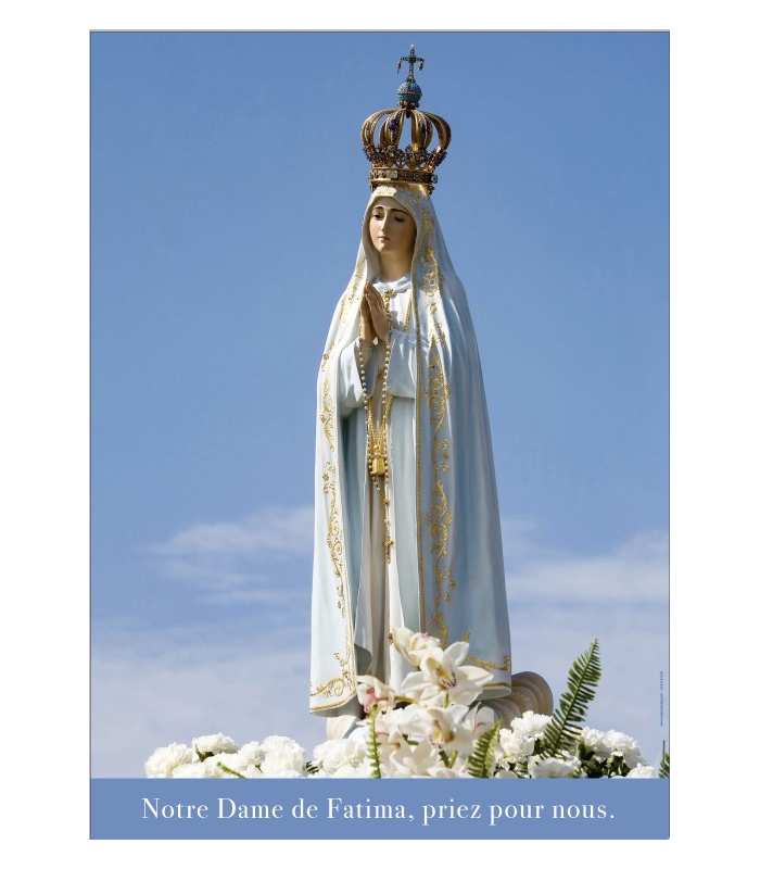 Poster "Notre Dame de Fatima priez pour nous"
