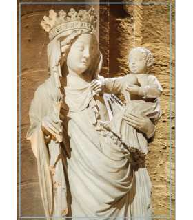 Statue de la vierge de Notre Dame de Paris - Vierge à l'enfant