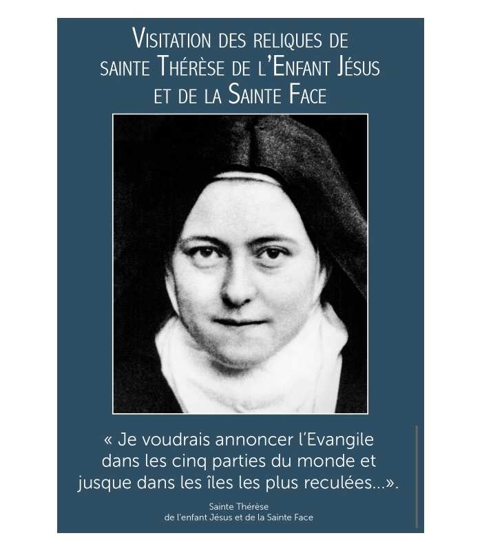Poster Sainte Therèse visitation reliques 