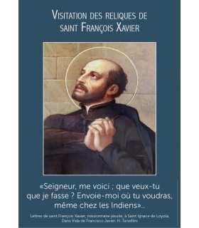 Poster Saint François Xavier visitation reliques