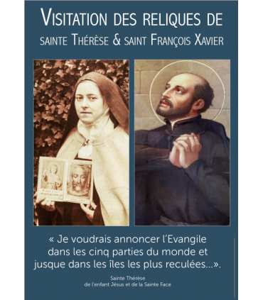 Poster Sainte Thérèse et Saint François Xavier visitation reliques 