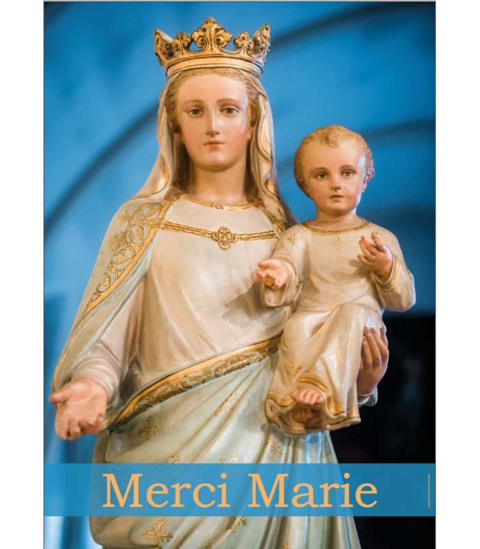 Poster Merci Marie, Vierge à l'enfant