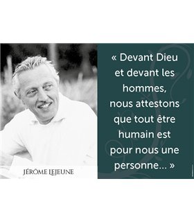 Poster citation Jérôme Lejeune