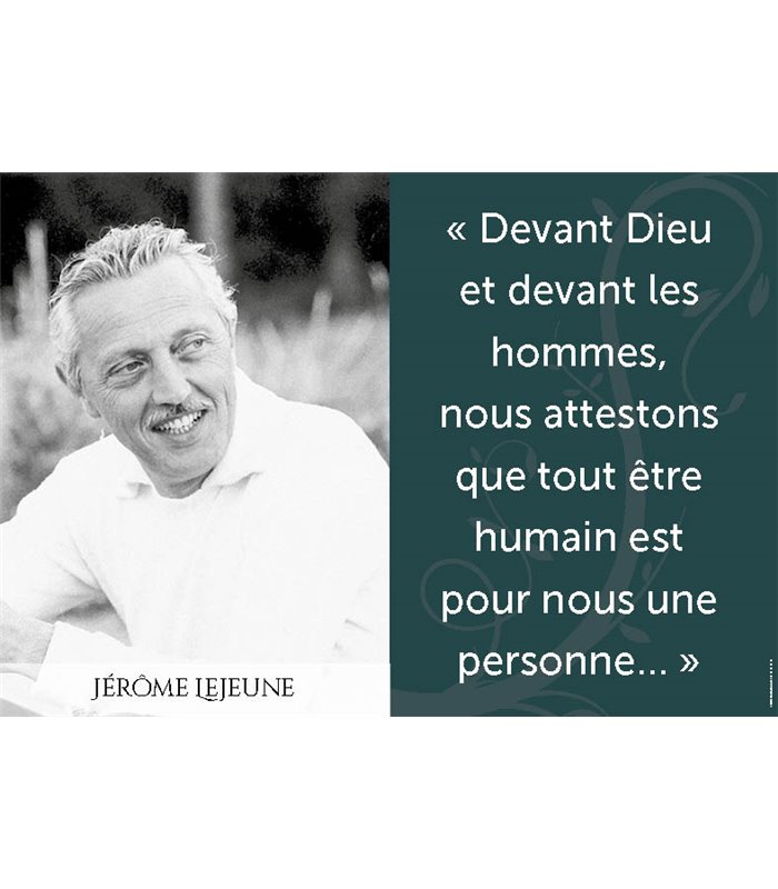 Poster citation Jérôme Lejeune