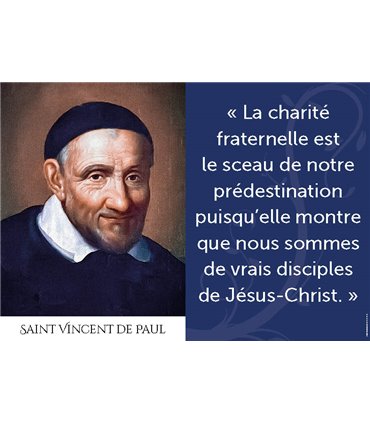 Poster citation saint Vincent de Paul