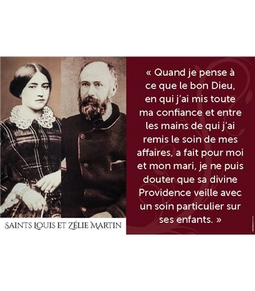 Poster citation Saint Louis et Zèlie Martin