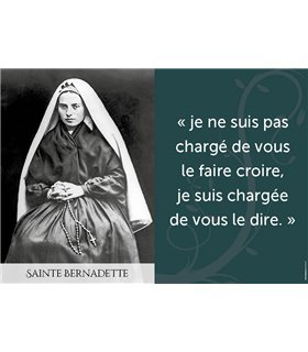 Poster citation Sainte Bernadette de Lourdes
