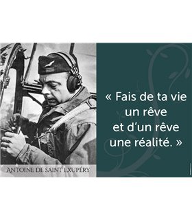 Poster citation Antoine de Saint Exupéry