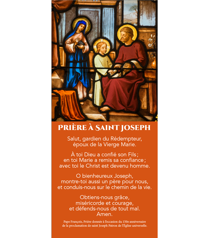 Bâche Saint Joseph - Prière Année St Joseph 