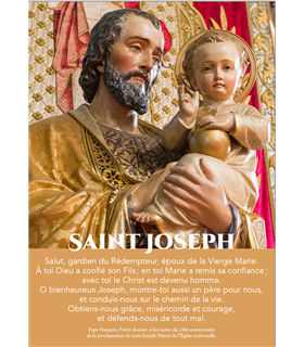 Poster Saint Joseph, "Salut, gardien du Rédempteur..."