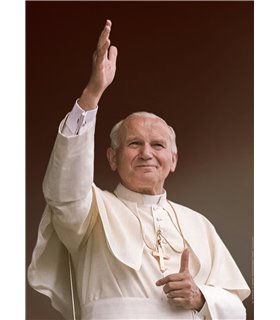 1 affiche grand format du Pape Jean-Paul II version couleurs