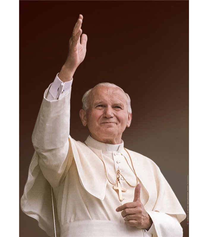 1 affiche grand format du Pape Jean-Paul II version couleurs