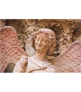 1 affiche grand format Ange du sourir à la cathédrale de Reims