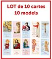 Carte communion : Lot de 10 cartes de première communion (10 modèles)