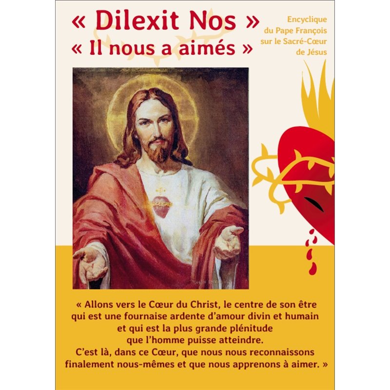 5 affiches 'Dilexit Nos' - Encyclique Pape François sur le Sacré-Coeur