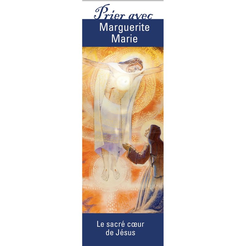 Signet "Prier avec" Margeuritte Marie et le Sacre Cœur