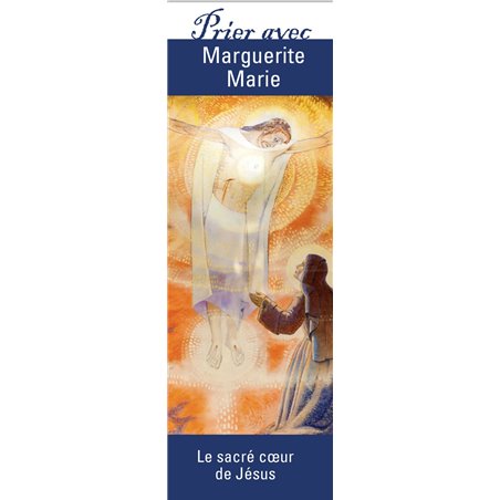 Signet "Prier avec" Margeuritte Marie et le Sacre Cœur