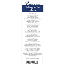 Signet "Prier avec" Margeuritte Marie et le Sacre Cœur