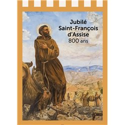Saint François d'Assise - image grande, orange (Jubilé 2026)