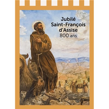 Saint François d'Assise - image grande, orange (Jubilé 2026)
