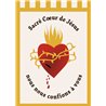 Sacré cœur de Jésus, nous avons confiance en vous ! Couleur-OR (couleur ou image personnalisable, au choix)