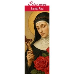 Signet "Prier avec"  Sainte Rita