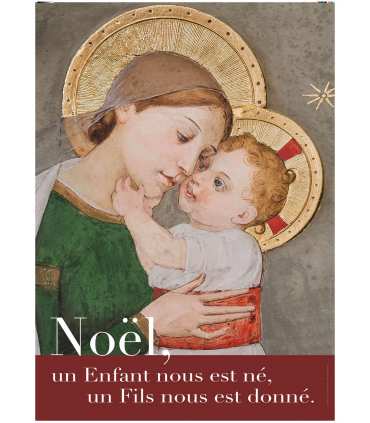 Poster Grand format "Noël-Vierge à l'enfant"