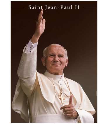 Poster Grand format «St-Jean-Paul-II (fond-marron)