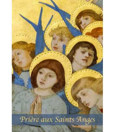Lot de cartes prière "Prière aux Saints Anges" 