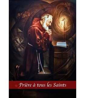 Lot de cartes Prière "Prière aux âmes bienheureuses de Padre Pio" 