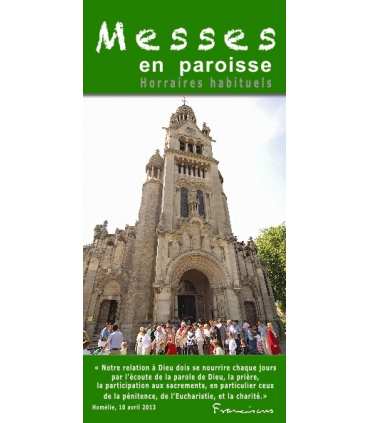 Flyer personnalisable " Horaires de Messes " (FP15-0014)