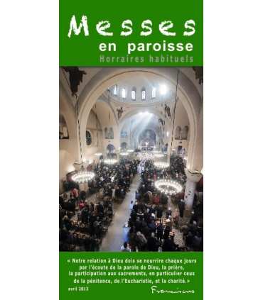 Flyer personnalisable " Horaires de Messes " (FP15-0015)
