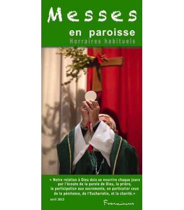 Flyer personnalisable " Horaires de Messes " (FP15-0016)