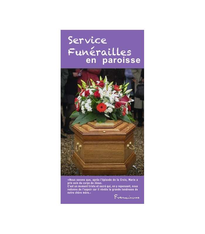 Lot de Flyers personnalisables " Service Funérailles en paroisse " (FP15-0022)