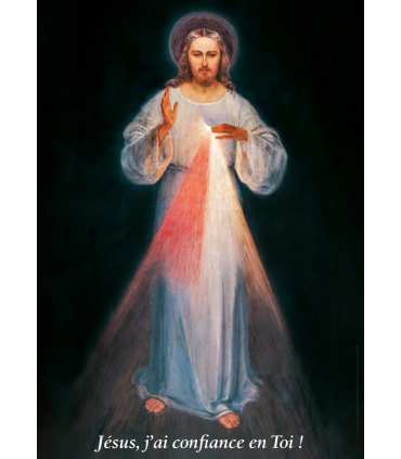 Poster Divine miséricorde «Jésus j’ai confiance en toi» (image originale)