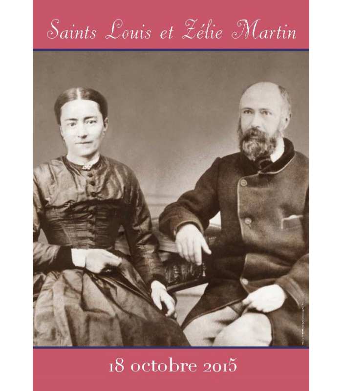 Poster Saints Louis et Zélie Martin (canonisation 18 octobre 2015)