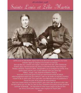 Poster Saints Louis et Zélie Martin - prière